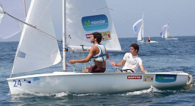 Santiago Mas and David Mas (ESP) - 2013 420 World Championship 2013, day 1 © Jose Jordan